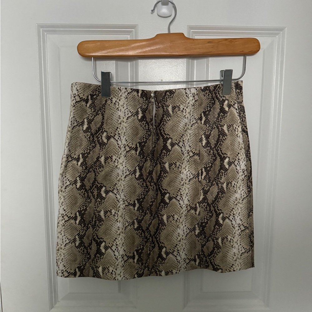 Snake Print Mini Skirt
